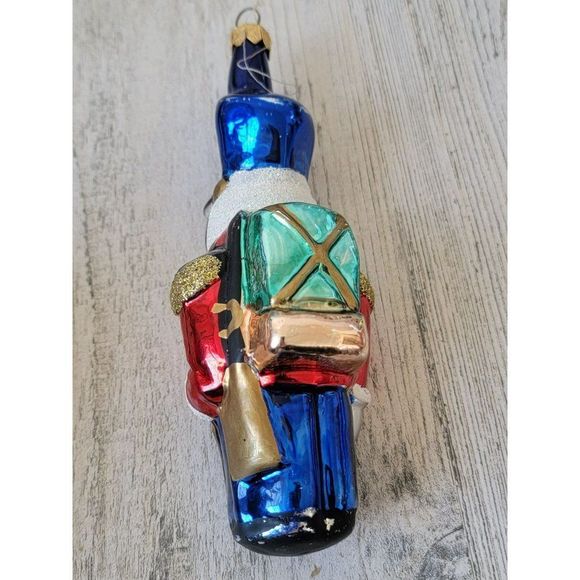 Poland Blown glass soldier Nutcracker backpack glitter ornament Xmas decor - Picture 8 of 11